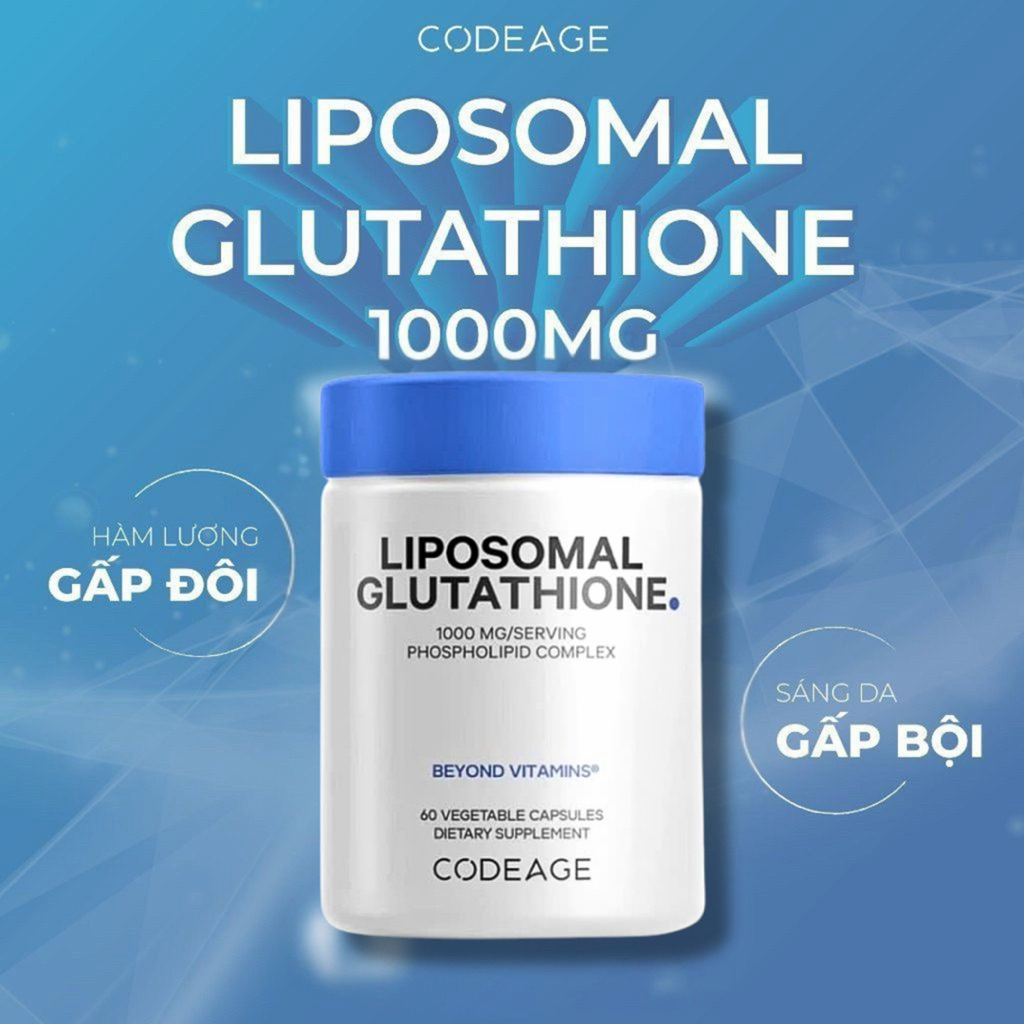 vin ung trng da codeage liposomal glutathione 1000mg H Tr Lm p Da, Gii c providing a supportive antioxidant support Vin ung trng da, gim