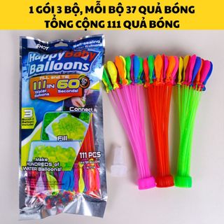 Bóng Nước Bơm Nhanh Tự Buộc Chùm 111 Quả Đồ Chơi Xả Stress Mùa Hè Timo DDK29