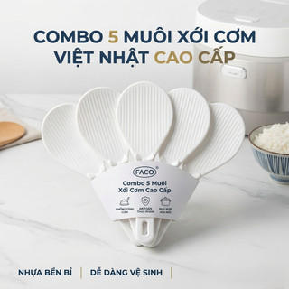 [Kho sỉ] Combo 5 Muôi, Vá xới cơm nhựa việt nhật chống dính, muôn/vá xới cơm nhám chịu nhiệt - HùngHome