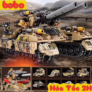 [1000 Chi Tiết] Đồ chơi lắp ráp mô hình xe tăng máy bay Tank Crops City SWAT cảnh sát Đặc Nhiệm 51 mô hình Xe Robot