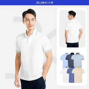 Áo polo nam trơn basic BLUEKITE 083 chính hãng áo có cổ vải poly cá sấu dày dặn chống nhăn trẻ trung mặc đi chơi, cafe