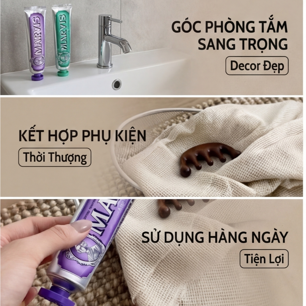 Còn hàng/hàng chính hãng MARVIS Ý  85ml The Hermès trong giới kem đánh răng chống sâu răng mới về
