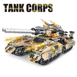 [1000 Chi Tiết] Đồ chơi lắp ráp mô hình xe tăng máy bay Tank Crops City SWAT cảnh sát Đặc Nhiệm 51 mô hình Xe Robot