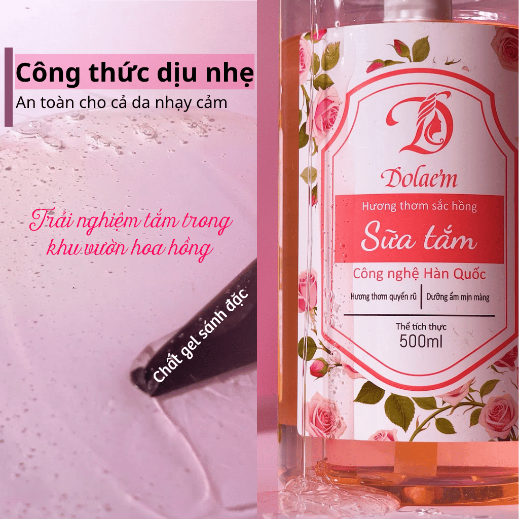 Sử Dụng Chai Sữa Tắm Dolaem Dưỡng Ẩm Sâu Trong Đời Sống