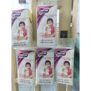 Combo Khăn Giấy Rút Treo Tường E’Mart Mos 1500 Tờ 3 Lớp 155x200mm Cty Giấy Thành Công (Tặng Kèm Móc Treo)