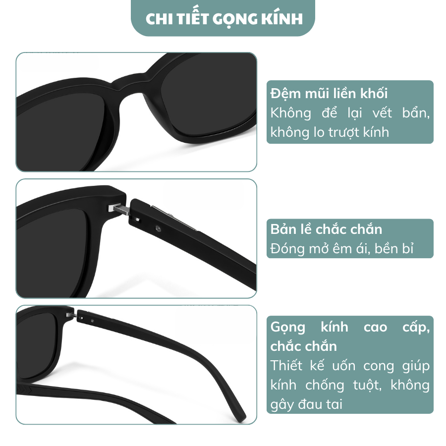 Kính Râm Nam Nữ INNI Kính Phân Cực Chống Chói Chống UV Gọng Kính TR Cao Cấp, Phù Hợp Đi Biển Đi Chơi