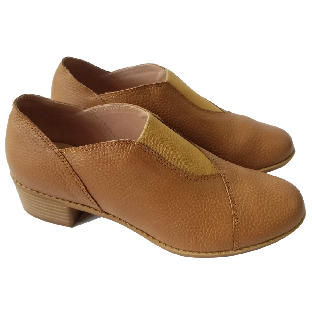 Giày cao gót nữ da bò thật BIGGBEN gót 4 cm HKD1034
