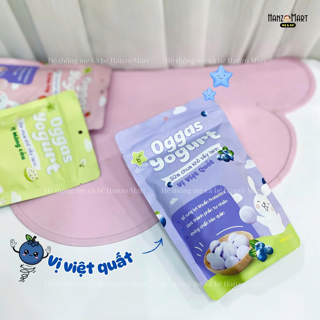 Sữa chua khô Oggas Yogurt cho bé từ 6 tháng tuổi các vị, 18gr