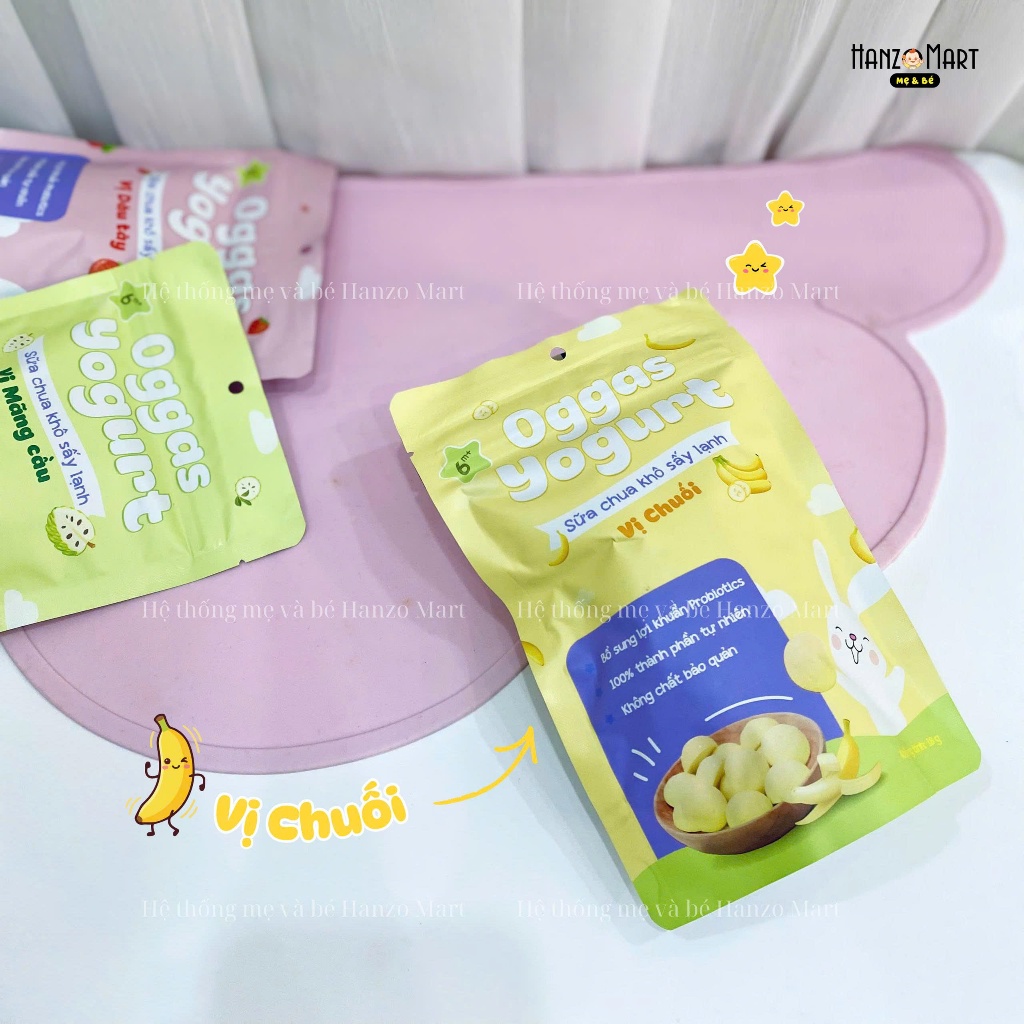 Sữa chua khô Oggas Yogurt cho bé từ 6 tháng tuổi các vị, 18gr