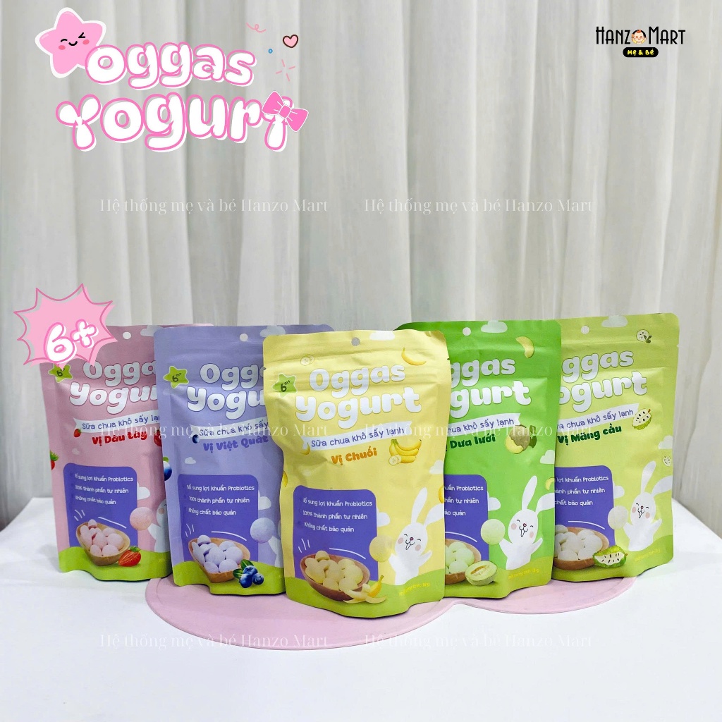 Sữa chua khô Oggas Yogurt cho bé từ 6 tháng tuổi các vị, 18gr
