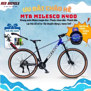 Xe Đạp Địa Hình MTB Milesco K400 Cối Nổ - Khung Nhôm Đúc - Phanh Dầu - Phuộc Dầu - Trục Rỗng