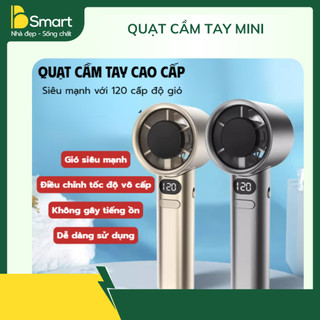 Quạt Cầm Tay Mini 120 Tốc Độ Hot Trend, Sạc USB, Có Màn Hình Hiển Thị, Gió Mạnh Êm  [Q2]