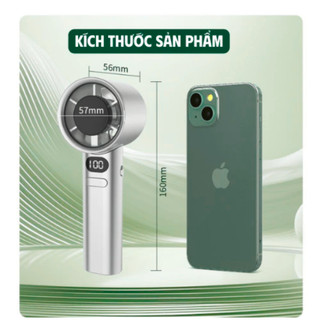 Quạt Cầm Tay Mini 120 Tốc Độ Hot Trend, Sạc USB, Có Màn Hình Hiển Thị, Gió Mạnh Êm  [Q2]