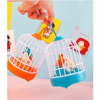 Đồ chơi lồng chim cho bé . lồng chim hót có nhạc và cảm biến phát tiếng kêu khi rung động