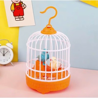 Đồ chơi lồng chim cho bé . lồng chim hót có nhạc và cảm biến phát tiếng kêu khi rung động