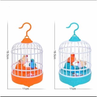 Đồ chơi lồng chim cho bé . lồng chim hót có nhạc và cảm biến phát tiếng kêu khi rung động