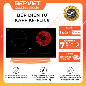 Bếp điện từ Kaff KF-FL108 Full tính năng tiết kiệm điện, dùng được tất cả các loại nồi