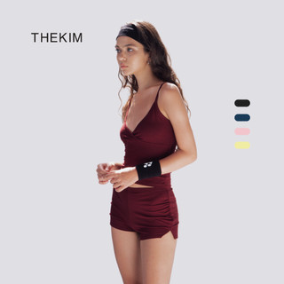 THEKIM SET LẺ Áo 2 dây cổ V giao chéo  ( không mút ) và quần short trơn nhún cạnh ôm eo chất vải rib cotton mềm CS360361