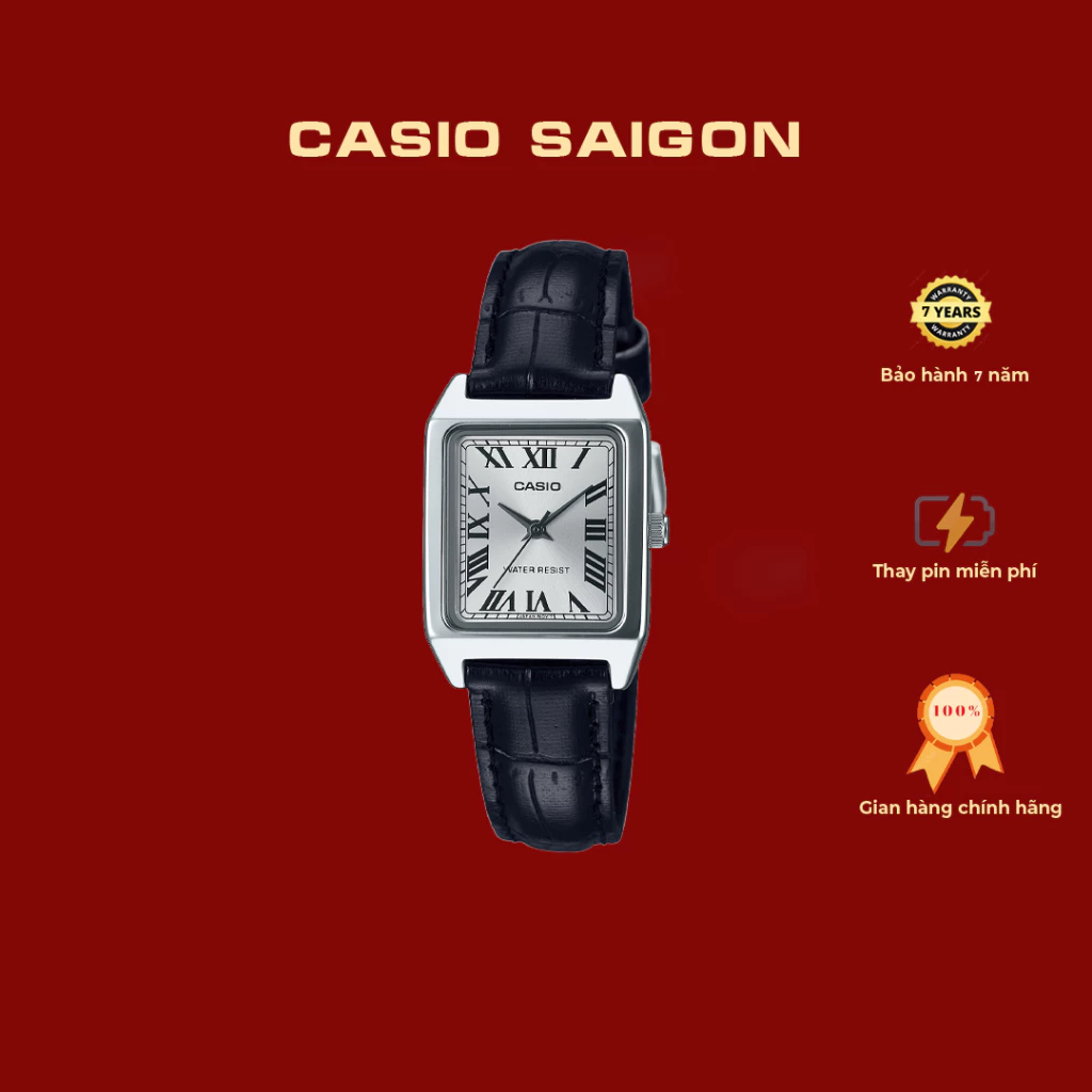 Đồng hồ Casio nữ LTP-V007L-7B1U mặt trắng 22mm