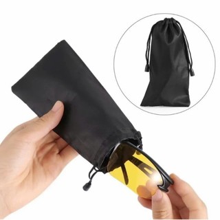 Túi Dây Rút Vải Màu Đen Đựng Kính Đa Năng, Túi Bảo Quản Mắt Kính