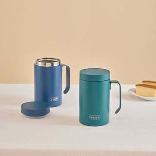 Cốc Giữ Nhiệt Fuji Basic Inochi 450ml Inox 316 Có Quai Cầm Giữ Nóng Lạnh 6H+ Nắp Kín Chống Tràn