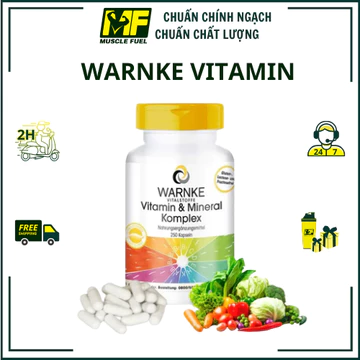 [HÀNG CÔNG TY] WARNKE Vitamin & Mineral Komplex – Vitamin tổng hợp 100 viên- Hỗ trợ sức khỏe (Đức)