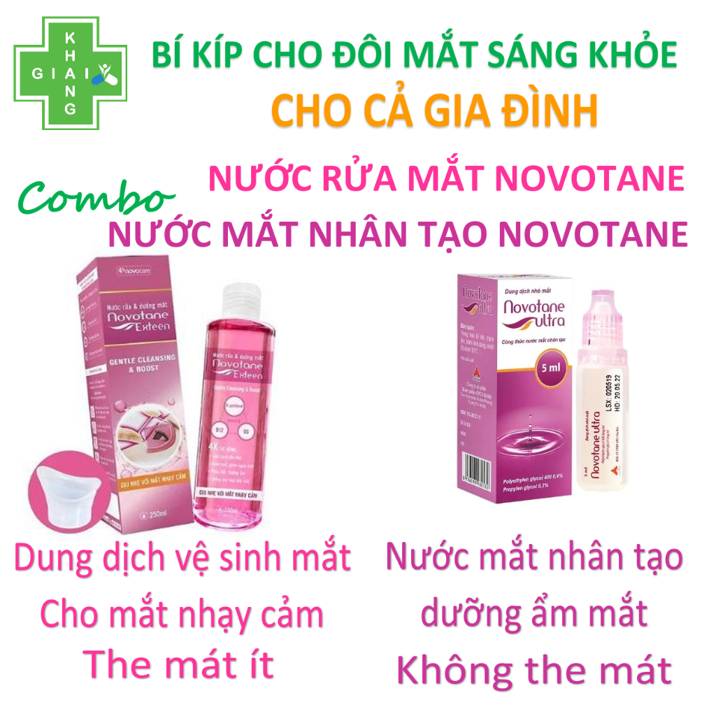Nước mắt nhân tạo Novotane Ultra giúp giảm khô mắt, mỏi mắt (Chai 5ml)
