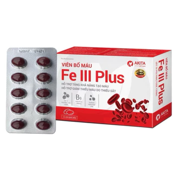 viên bổ máu FE III PLUS bổ sung sắt cho bà bầu, người bị thiếu máu thiếu sắt