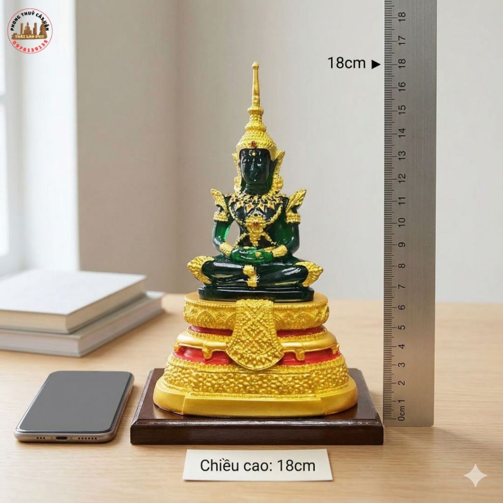 Tượng Phật Ngọc Mini 10cm – Trang Trí Không Gian Thanh Lịch, Tinh Tế