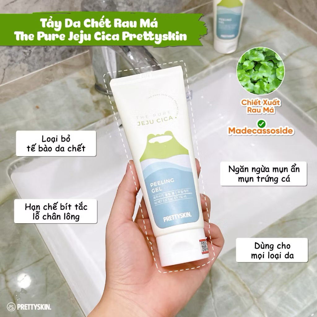 Tẩy da chết rau má Prettyskin