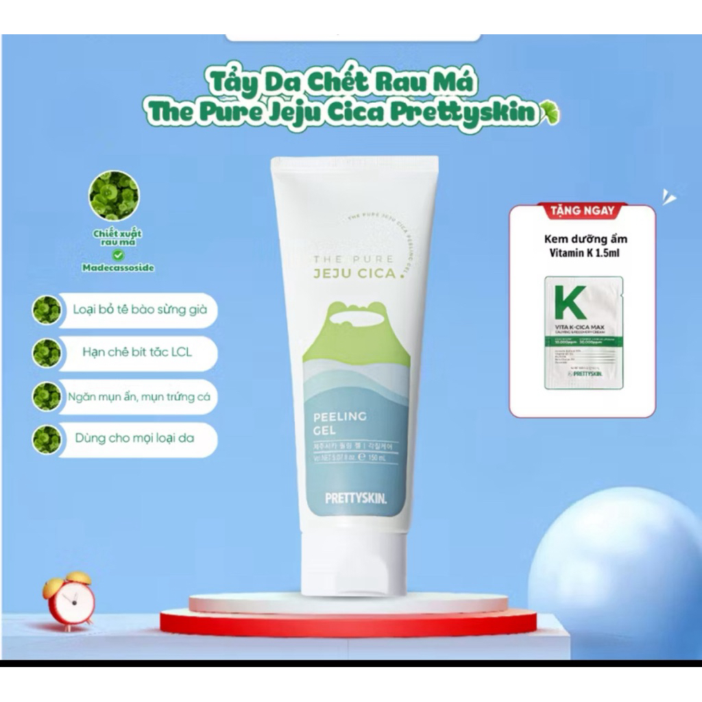 Tẩy da chết rau má Prettyskin
