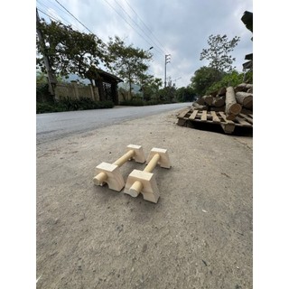 PARALLETTES GỖ GẤP GỌN II - DỤNG CỤ HÍT ĐẤT, CHỐNG ĐẨY BẰNG GỖ TỰ NHIÊN CÓ ĐẾ CHỐNG TRƯỢT