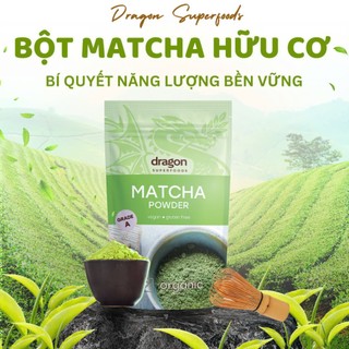 Bột trà xanh Matcha hạng A hữu cơ Dragon Superfoods/ Diet-food 100g