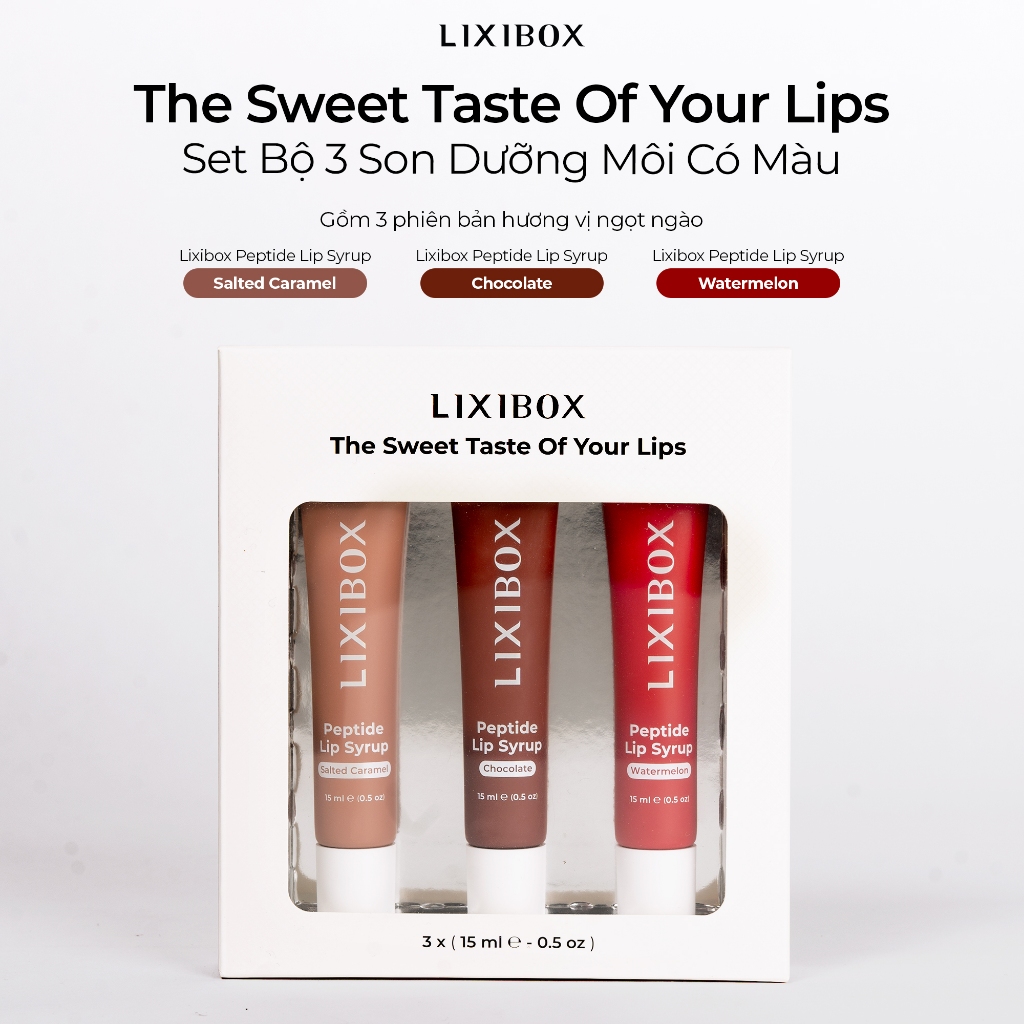 [Gift] Bộ 3 Son Dưỡng Có Màu Lixibox The Sweet Taste Of Your Lip 3x15g