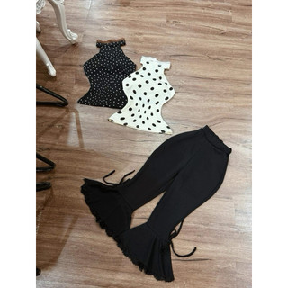 Set 2 món áo yếm phối ren hở lưng + quần ren lửng hottrend