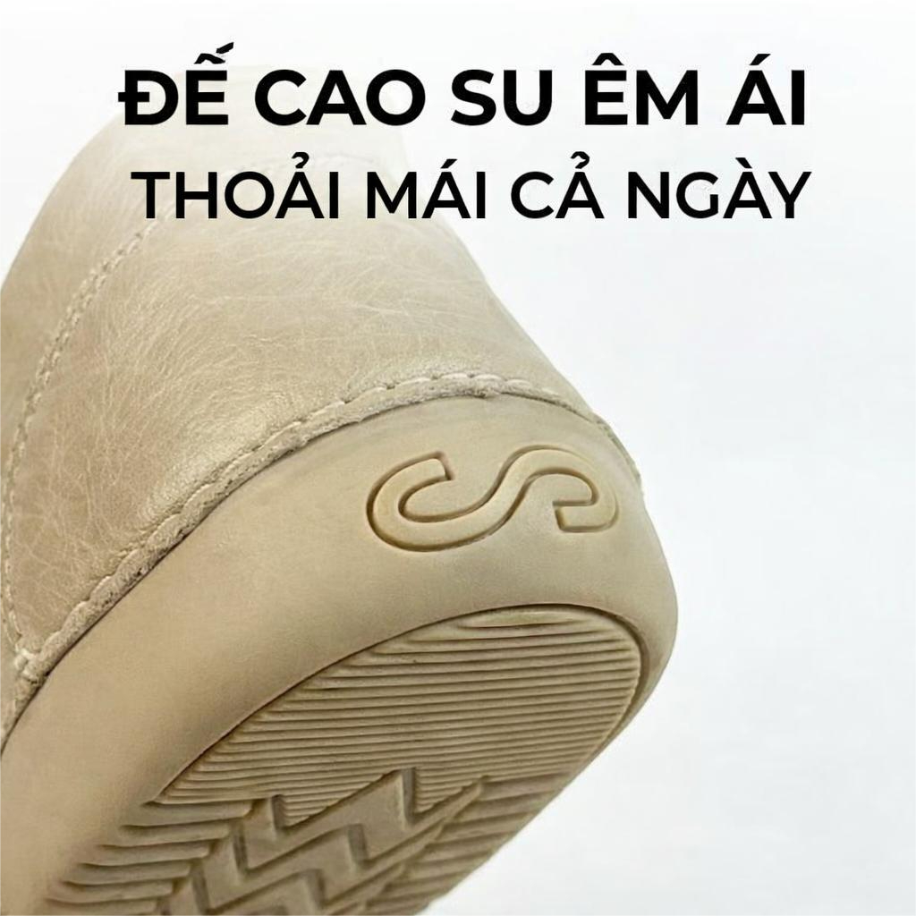 Giày Lười Da Simili Siêu Mềm DAVINCIA, Giày Đi Bốn Mùa Cực Nhẹ Chân Thấm Hút Mồ Hôi Tốt Không Lo Hôi Chân
