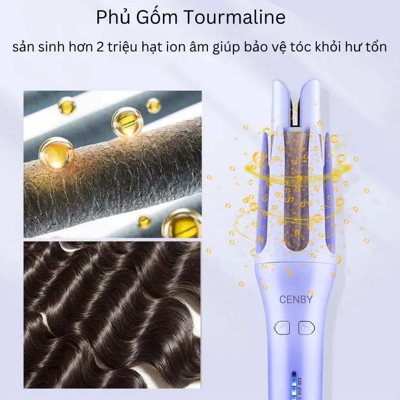 Máy uốn tóc xoăn sóng nước 32mm máy làm tóc tích hợp ion âm bảo vệ tóc