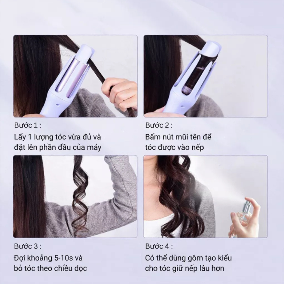 Máy uốn tóc xoăn sóng nước 32mm máy làm tóc tích hợp ion âm bảo vệ tóc
