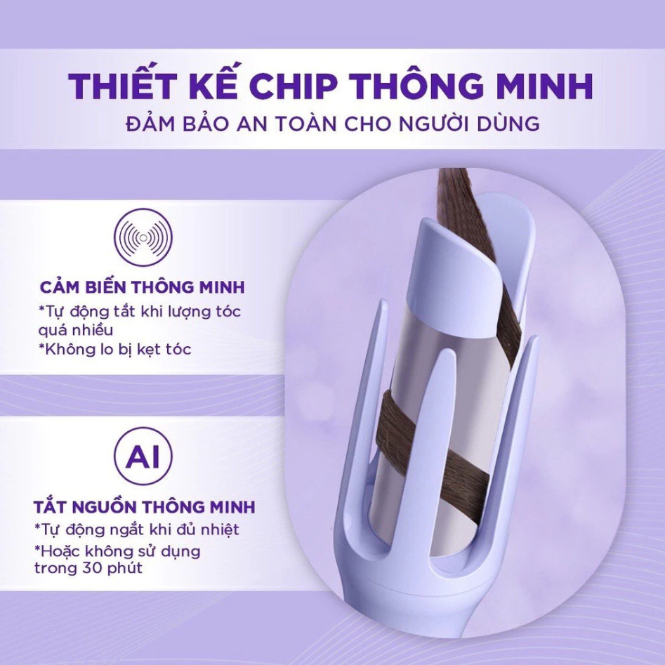 Máy uốn tóc xoăn sóng nước 32mm máy làm tóc tích hợp ion âm bảo vệ tóc