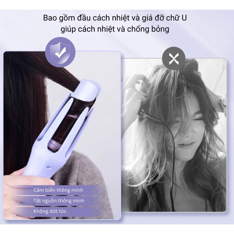 Máy uốn tóc xoăn sóng nước 32mm máy làm tóc tích hợp ion âm bảo vệ tóc