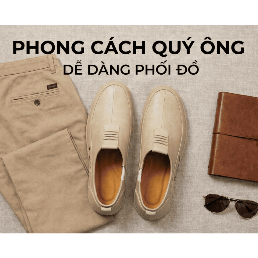 Giày Lười Da Simili Siêu Mềm DAVINCIA, Giày Đi Bốn Mùa Cực Nhẹ Chân Thấm Hút Mồ Hôi Tốt Không Lo Hôi Chân