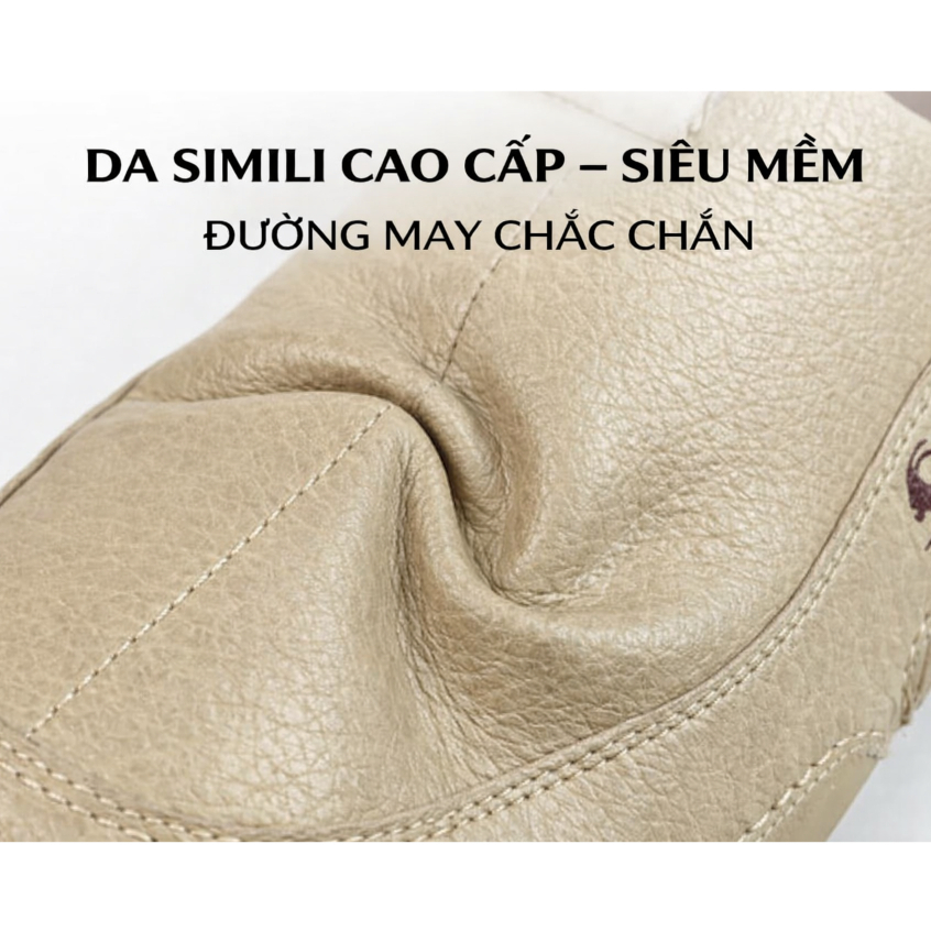 Giày Lười Da Simili Siêu Mềm DAVINCIA, Giày Đi Bốn Mùa Cực Nhẹ Chân Thấm Hút Mồ Hôi Tốt Không Lo Hôi Chân