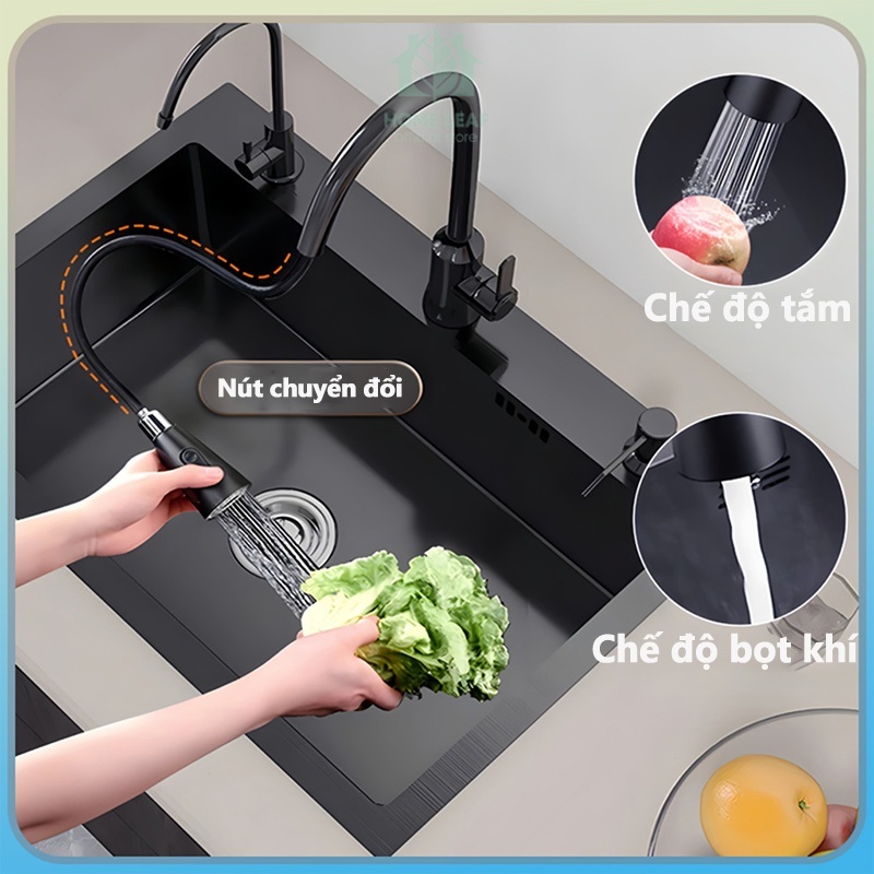 chậu rửa bát 1 hố inox 304 chính hãng cỡ lớn bồn rửa chén Nhiều kích cỡ Bảo hành 2 nă