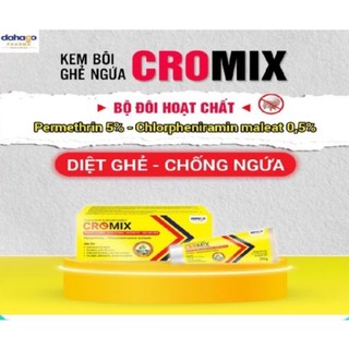 Kem bôi ghẻ CROMIX 20g – Permethrin 5% diệt ghẻ, giảm ngứa nhanh, trị ghẻ nước/ghẻ ngứa, dùng cho trẻ em & người lớn