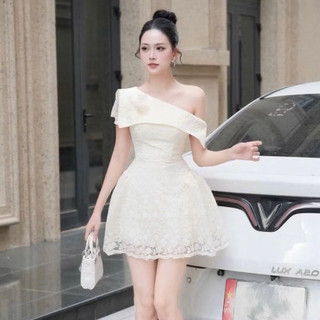Đầm thiết kế !  Váy trễ vai,đàm ren ngắn nữ , tiểu thư,dự tiệc cafe chill 19736