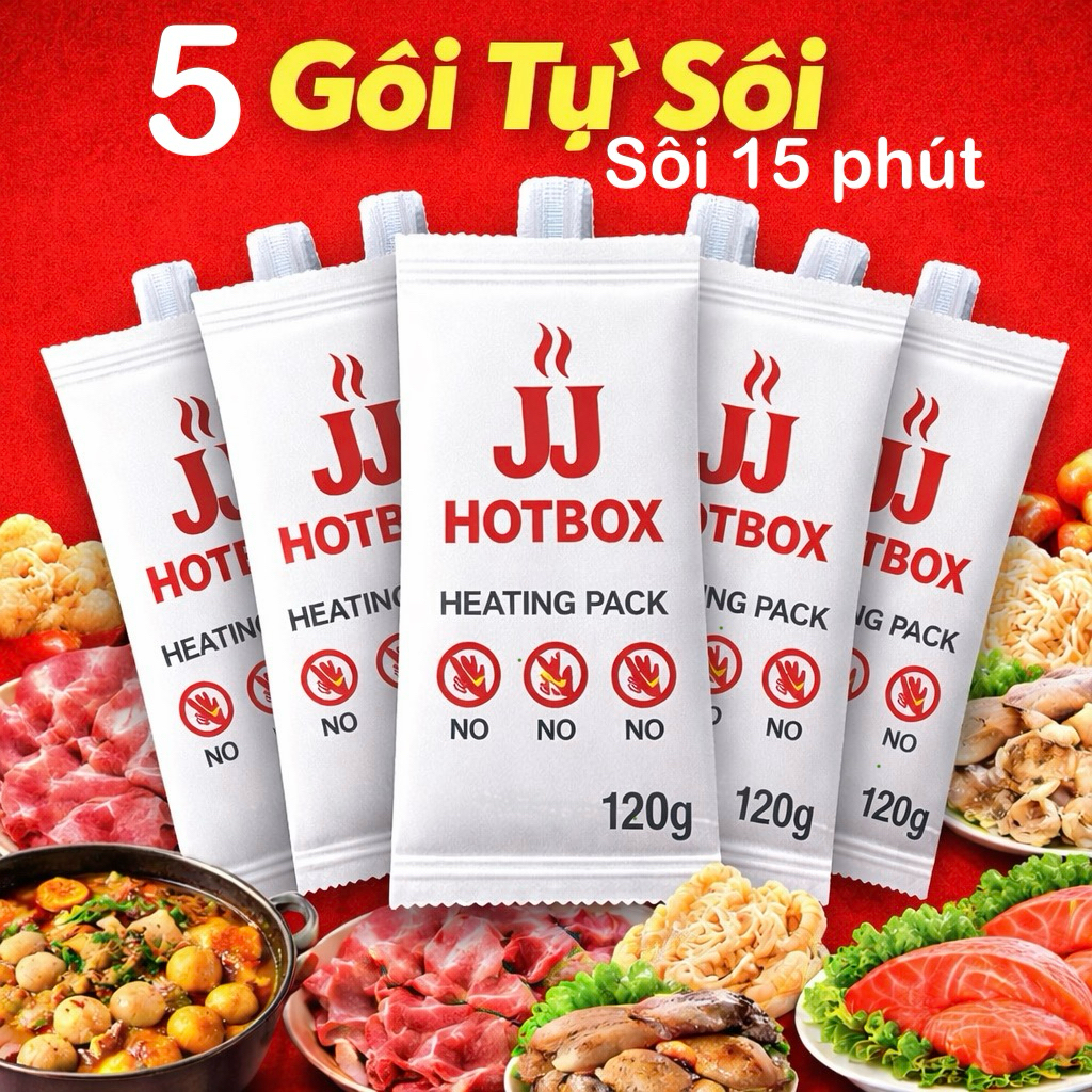 5 Gói tự sôi 120g(Sôi 15 phút- Lẩu tự sôi)