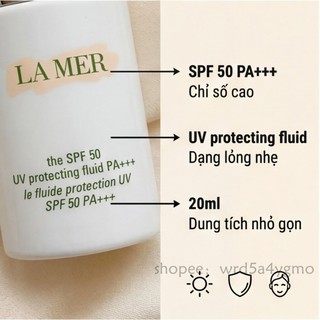 Hàng sẵn/Chính hãng LA MER The Broad Spectrum SPF 50 UV 20g Kem chống nắng Bảo vệ da Ngăn ngừa nám