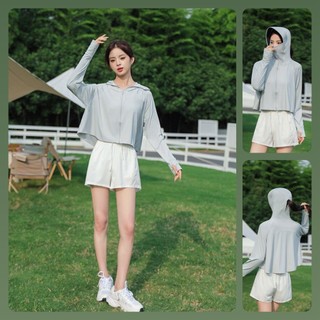 Áo Chống Nắng Nữ URANOX Vải Thun Lạnh Siêu Thoáng Mát UPF 50+ Chống Tia UV Có Mũ Rộng Vành CNG01