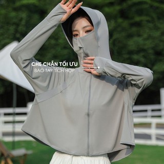 Áo Chống Nắng Nữ URANOX Vải Thun Lạnh Siêu Thoáng Mát UPF 50+ Chống Tia UV Có Mũ Rộng Vành CNG01
