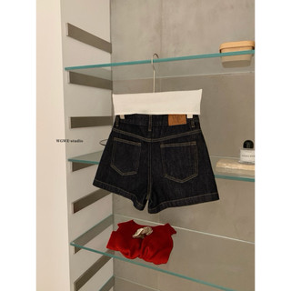 𝐏𝐡𝐢𝐞𝐧 𝐖𝐆𝐖𝐄 | (Sẵn) w9091 Quần Short Jean Túi Trước Sau Cạp Cao 2 Màu Hot